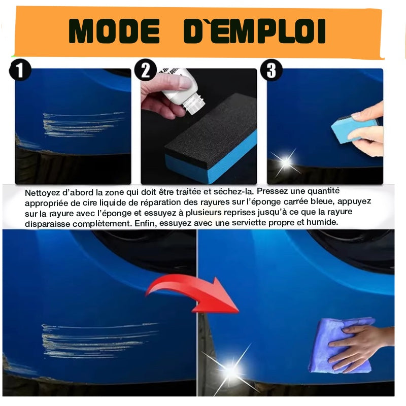 Kit dissolvant de rayures pour voiture Rayure Zero